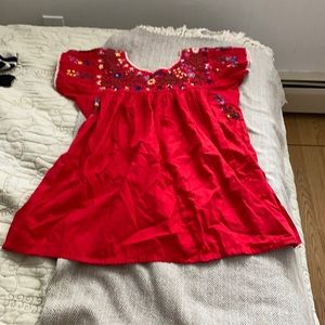 Red tunic top